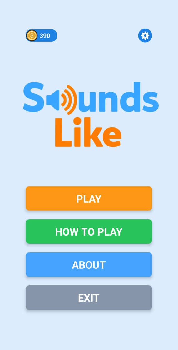 Sounds Like home screen screenshot